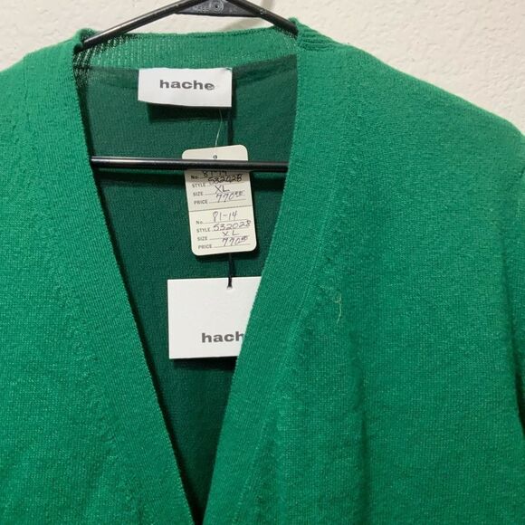 NWT HACHE 100% Virgin Wool  button Front layers Cardigan 46  $770 Italy - Picture 4 of 12